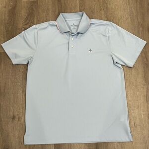 Brooks Brothers Size Large Golden Fleece Performance Perry-Winkle Teal Polo